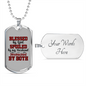 To My Husband Blessed Spoiled Protected by Husband Necklace Stainless Steel or 18k Gold Dog Tag 24" Chain-Express Your Love Gifts
