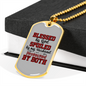 To My Husband Blessed Spoiled Protected by Husband Necklace Stainless Steel or 18k Gold Dog Tag 24" Chain-Express Your Love Gifts