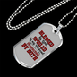 To My Husband Blessed Spoiled Protected by Husband Necklace Stainless Steel or 18k Gold Dog Tag 24" Chain-Express Your Love Gifts