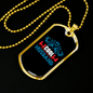 To My Husband Cool Husband Necklace Stainless Steel or 18k Gold Dog Tag 24" Chain-Express Your Love Gifts