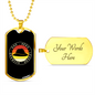 To My Husband Dad Hero Legend Husband Necklace Stainless Steel or 18k Gold Dog Tag 24" Chain-Express Your Love Gifts