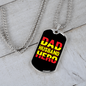 To My Husband Dad Husband Hero Red Necklace Stainless Steel or 18k Gold Dog Tag 24" Chain-Express Your Love Gifts