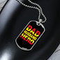 To My Husband Dad Husband Hero Red Necklace Stainless Steel or 18k Gold Dog Tag 24" Chain-Express Your Love Gifts