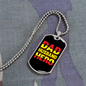 To My Husband Dad Husband Hero Red Necklace Stainless Steel or 18k Gold Dog Tag 24" Chain-Express Your Love Gifts
