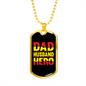 To My Husband Dad Husband Hero Red Necklace Stainless Steel or 18k Gold Dog Tag 24" Chain-Express Your Love Gifts