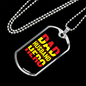 To My Husband Dad Husband Hero Red Necklace Stainless Steel or 18k Gold Dog Tag 24" Chain-Express Your Love Gifts