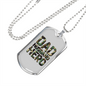 To My Husband Dad Husband Hero White Necklace Stainless Steel or 18k Gold Dog Tag 24" Chain-Express Your Love Gifts