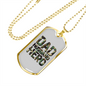 To My Husband Dad Husband Hero White Necklace Stainless Steel or 18k Gold Dog Tag 24" Chain-Express Your Love Gifts
