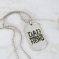 To My Husband Dad Husband Hero White Necklace Stainless Steel or 18k Gold Dog Tag 24" Chain-Express Your Love Gifts