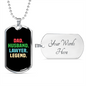 To My Husband Dad Husband Lawyer Necklace Stainless Steel or 18k Gold Dog Tag 24" Chain-Express Your Love Gifts