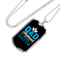 To My Husband Dad Husband Nurse Necklace Stainless Steel or 18k Gold Dog Tag 24" Chain-Express Your Love Gifts