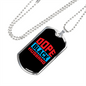 To My Husband Dope Black Husband Necklace Stainless Steel or 18k Gold Dog Tag 24" Chain-Express Your Love Gifts