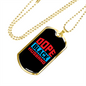 To My Husband Dope Black Husband Necklace Stainless Steel or 18k Gold Dog Tag 24" Chain-Express Your Love Gifts