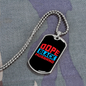 To My Husband Dope Black Husband Necklace Stainless Steel or 18k Gold Dog Tag 24" Chain-Express Your Love Gifts