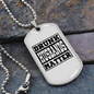 To My Husband Drunk Husbands Matter Necklace Stainless Steel or 18k Gold Dog Tag 24" Chain-Express Your Love Gifts