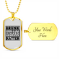 To My Husband Drunk Husbands Matter Necklace Stainless Steel or 18k Gold Dog Tag 24" Chain-Express Your Love Gifts