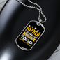 To My Husband Fatehr husband Hero Yellow Necklace Stainless Steel or 18k Gold Dog Tag 24" Chain-Express Your Love Gifts