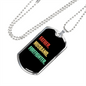 To My Husband Father Husband Firefighter Necklace Stainless Steel or 18k Gold Dog Tag 24" Chain-Express Your Love Gifts