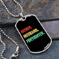 To My Husband Father Husband Firefighter Necklace Stainless Steel or 18k Gold Dog Tag 24" Chain-Express Your Love Gifts