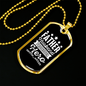 To My Husband Father Husband Hero Necklace Stainless Steel or 18k Gold Dog Tag 24" Chain-Express Your Love Gifts