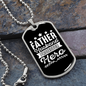 To My Husband Father Husband Hero Necklace Stainless Steel or 18k Gold Dog Tag 24" Chain-Express Your Love Gifts