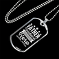 To My Husband Father Husband Hero Necklace Stainless Steel or 18k Gold Dog Tag 24" Chain-Express Your Love Gifts