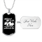 To My Husband Husband And Wife Camping Partners Necklace Stainless Steel or 18k Gold Dog Tag 24" Chain-Express Your Love Gifts