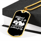 To My Husband Husband And Wife Camping Partners Necklace Stainless Steel or 18k Gold Dog Tag 24" Chain-Express Your Love Gifts