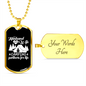 To My Husband Husband And Wife Camping Partners Necklace Stainless Steel or 18k Gold Dog Tag 24" Chain-Express Your Love Gifts