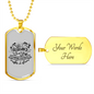 To My Husband Husband & Wife Camping Partners White Necklace Stainless Steel or 18k Gold Dog Tag 24" Chain-Express Your Love Gifts