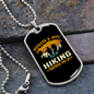To My Husband Husband And Wife Hiking Necklace Stainless Steel or 18k Gold Dog Tag 24" Chain-Express Your Love Gifts