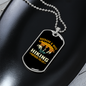 To My Husband Husband And Wife Hiking Necklace Stainless Steel or 18k Gold Dog Tag 24" Chain-Express Your Love Gifts
