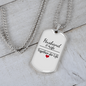 To My Husband Husband and Wife Together For Life Necklace Stainless Steel or 18k Gold Dog Tag 24" Chain-Express Your Love Gifts
