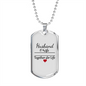 To My Husband Husband and Wife Together For Life Necklace Stainless Steel or 18k Gold Dog Tag 24" Chain-Express Your Love Gifts