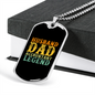 To My Husband Husband Dad Accountant Legend Necklace Stainless Steel or 18k Gold Dog Tag 24" Chain-Express Your Love Gifts