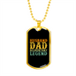 To My Husband Husband Dad Accountant Legend Necklace Stainless Steel or 18k Gold Dog Tag 24" Chain-Express Your Love Gifts