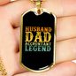 To My Husband Husband Dad Accountant Legend Necklace Stainless Steel or 18k Gold Dog Tag 24" Chain-Express Your Love Gifts