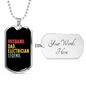To My Husband Husband Dad Electrician Legend Necklace Stainless Steel or 18k Gold Dog Tag 24" Chain-Express Your Love Gifts