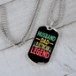 To My Husband Husband Dad Electrician Necklace Stainless Steel or 18k Gold Dog Tag 24" Chain-Express Your Love Gifts