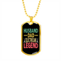 To My Husband Husband Dad Electrician Necklace Stainless Steel or 18k Gold Dog Tag 24" Chain-Express Your Love Gifts