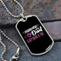 To My Husband Husband Dad Granddad Black Pink Necklace Stainless Steel or 18k Gold Dog Tag 24" Chain-Express Your Love Gifts