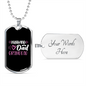 To My Husband Husband Dad Granddad Black Pink Necklace Stainless Steel or 18k Gold Dog Tag 24" Chain-Express Your Love Gifts
