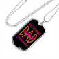 To My Husband Husband Dad Granddad Necklace Stainless Steel or 18k Gold Dog Tag 24" Chain-Express Your Love Gifts