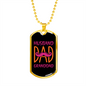 To My Husband Husband Dad Granddad Necklace Stainless Steel or 18k Gold Dog Tag 24" Chain-Express Your Love Gifts