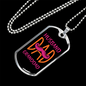 To My Husband Husband Dad Granddad Necklace Stainless Steel or 18k Gold Dog Tag 24" Chain-Express Your Love Gifts