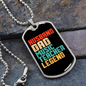 To My Husband Husband Dad Music Teacher Legend Necklace Stainless Steel or 18k Gold Dog Tag 24" Chain-Express Your Love Gifts