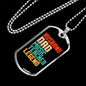 To My Husband Husband Dad Music Teacher Legend Necklace Stainless Steel or 18k Gold Dog Tag 24" Chain-Express Your Love Gifts