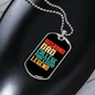 To My Husband Husband Dad Professor Legend Necklace Stainless Steel or 18k Gold Dog Tag 24" Chain-Express Your Love Gifts