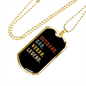To My Husband Husband Dad Vegan Legend Necklace Stainless Steel or 18k Gold Dog Tag 24" Chain-Express Your Love Gifts