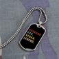 To My Husband Husband Dad Vegan Legend Necklace Stainless Steel or 18k Gold Dog Tag 24" Chain-Express Your Love Gifts